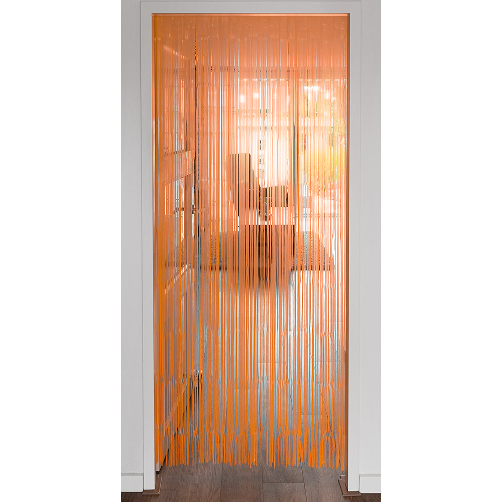 Rideau Frangé Orange Fluo 100x200cm - Déco Fête Spectaculaire