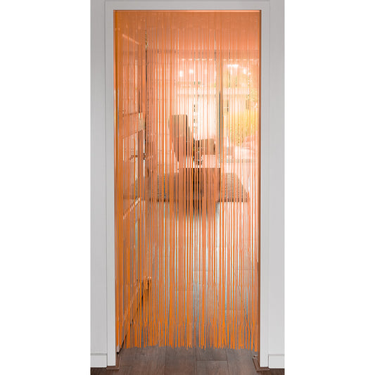 Rideau Frangé Orange Fluo 100x200cm - Déco Fête Spectaculaire