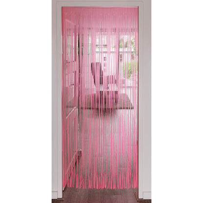 Rideau Franges Rose Fluo UV Blacklight 2x1m Fête
