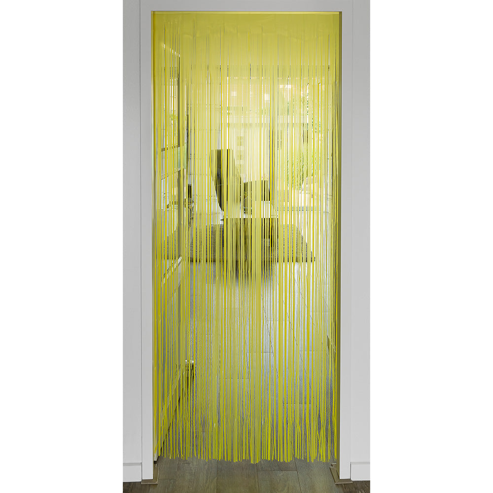Rideau à Franges Jaune Fluo UV Blacklight - 2x1m
