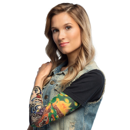 Manches Tatouage Réaliste - 6 Designs Assortis pour Adulte