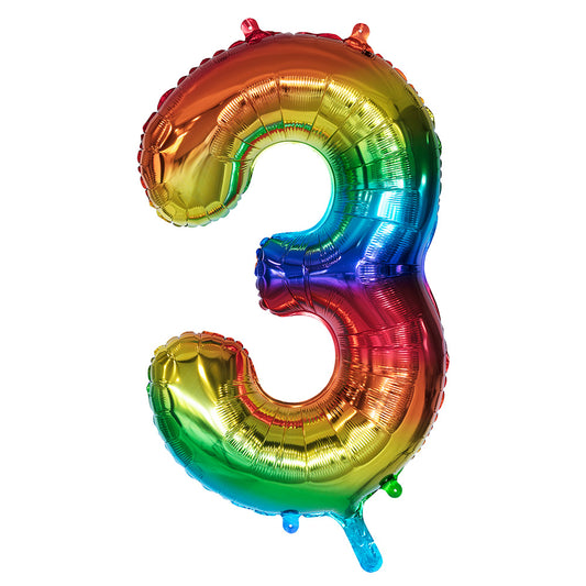 Ballon Chiffre 5 Arc-en-Ciel Géant 93cm - Fête Colorée