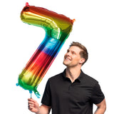 Ballon Géant Chiffre 7 Arc-en-ciel 93 cm - Fête