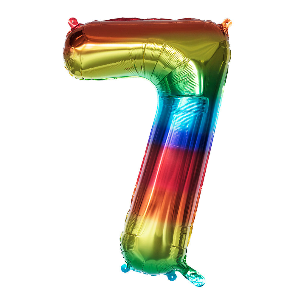 Ballon Géant Chiffre 7 Arc-en-ciel 93 cm - Fête