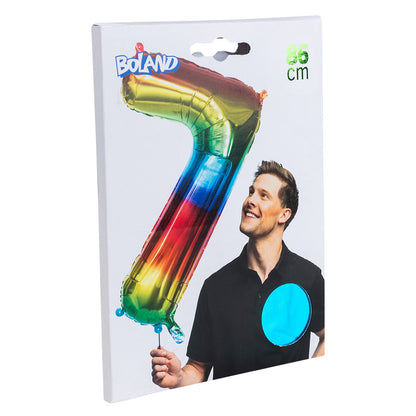 Ballon Géant Chiffre 7 Arc-en-ciel 93 cm - Fête
