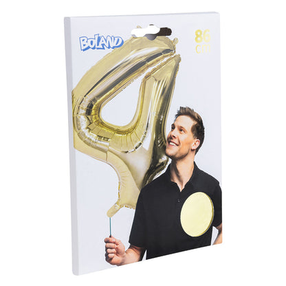 Ballon Chiffre 9 Géant Or 86cm - Décoration Fête