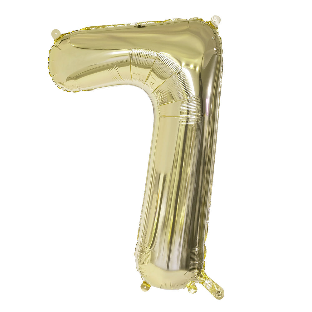 Ballon Chiffre 7 Or Géant - Décoration Fête 86cm