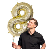 Ballon géant chiffre 8 or 86 cm - Décoration fête