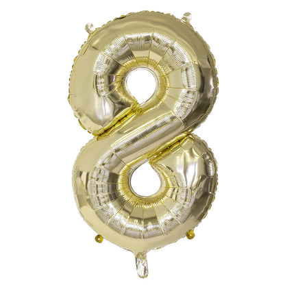 Ballon géant chiffre 8 or 86 cm - Décoration fête