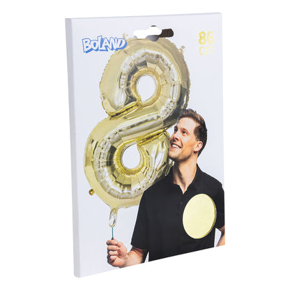 Ballon géant chiffre 8 or 86 cm - Décoration fête