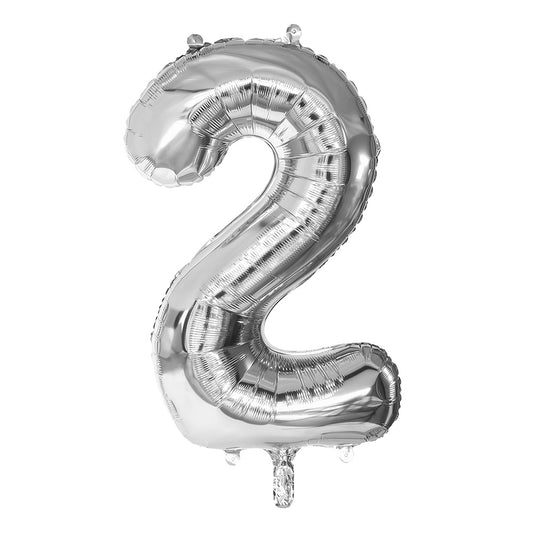 Ballon Chiffre 3 Géant Argent 86cm - Fête & Anniversaire