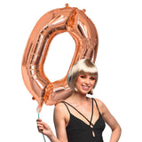 Ballon Chiffre 0 Géant 86cm Rose Gold - Décoration Fête