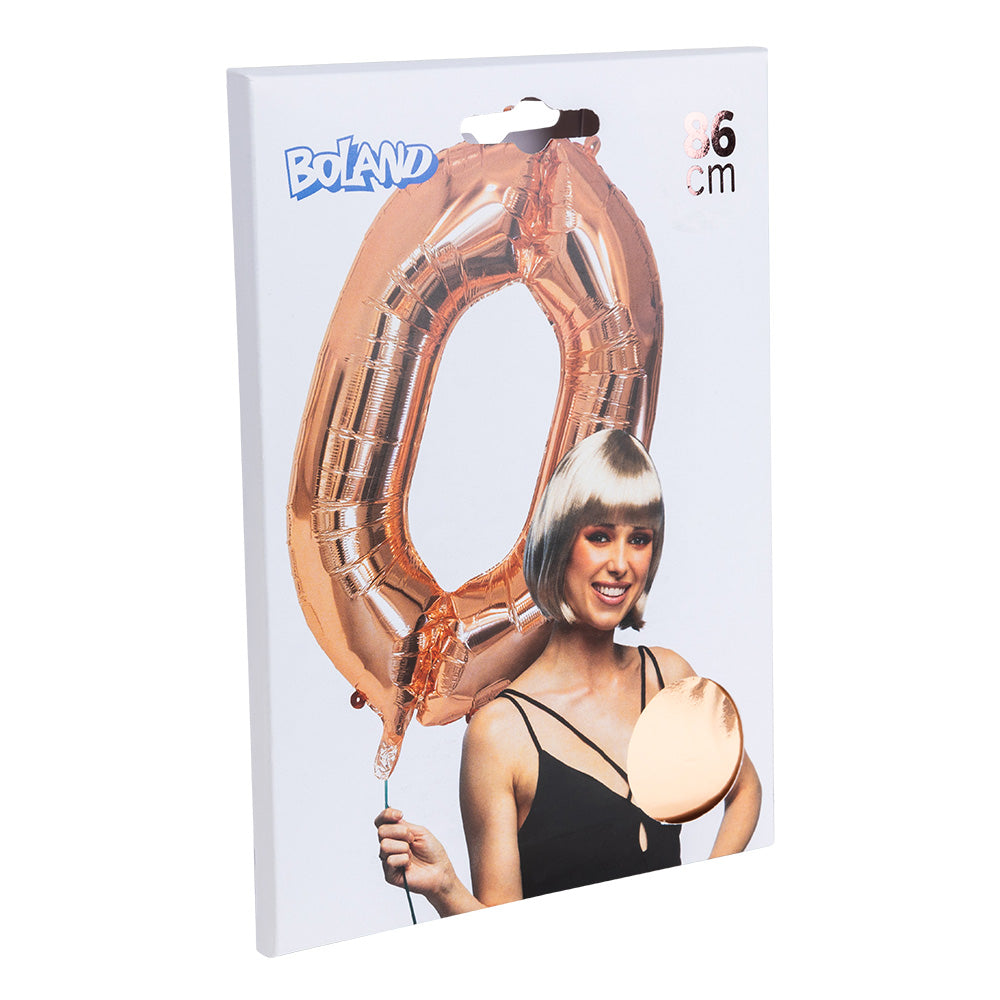 Ballon Chiffre 0 Géant 86cm Rose Gold - Décoration Fête