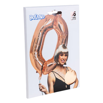 Ballon Chiffre 0 Géant 86cm Rose Gold - Décoration Fête