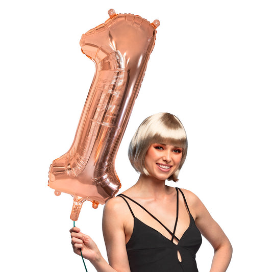 Ballon Chiffre 1 Rose Gold 86cm - Déco Anniversaire