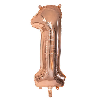 Ballon Chiffre 1 Rose Gold 86cm - Déco Anniversaire