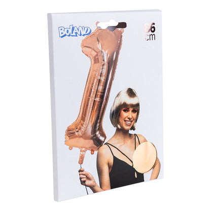 Ballon Chiffre 1 Rose Gold 86cm - Déco Anniversaire