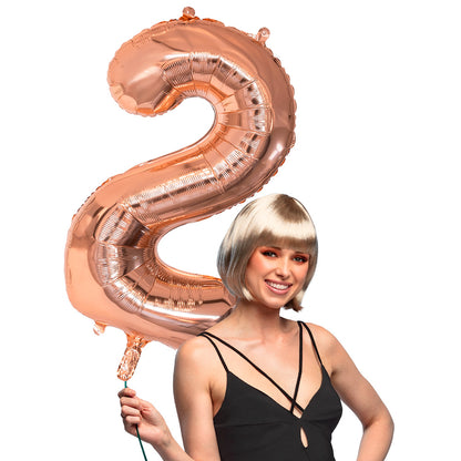 Ballon Chiffre 3 Rose Gold 86cm - Anniversaire & Fête