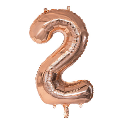 Ballon Chiffre 3 Rose Gold 86cm - Anniversaire & Fête