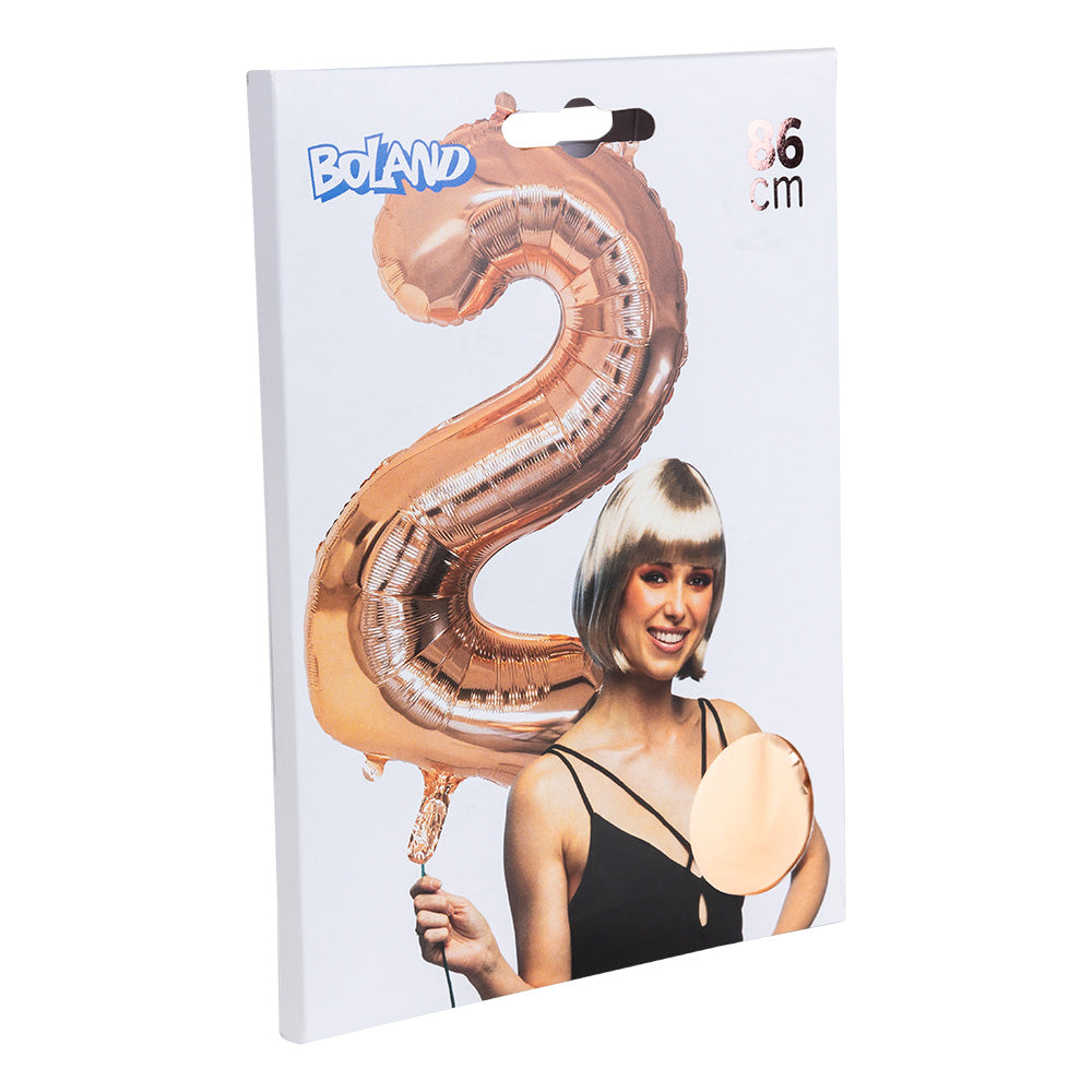 Ballon Chiffre 3 Rose Gold 86cm - Anniversaire & Fête