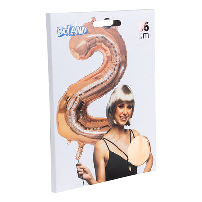 Ballon Chiffre 3 Rose Gold 86cm - Anniversaire & Fête