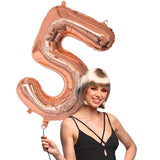 Ballon Chiffre 5 Rose Gold 66cm - Décoration Anniversaire