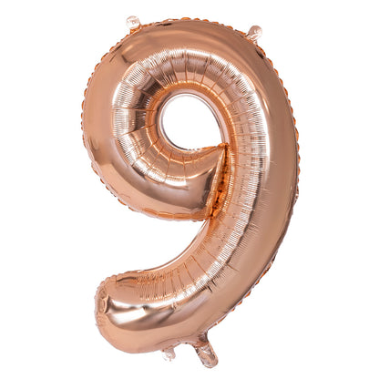 Ballon Chiffre 9 Rose Gold 66 cm - Fête et Anniversaire