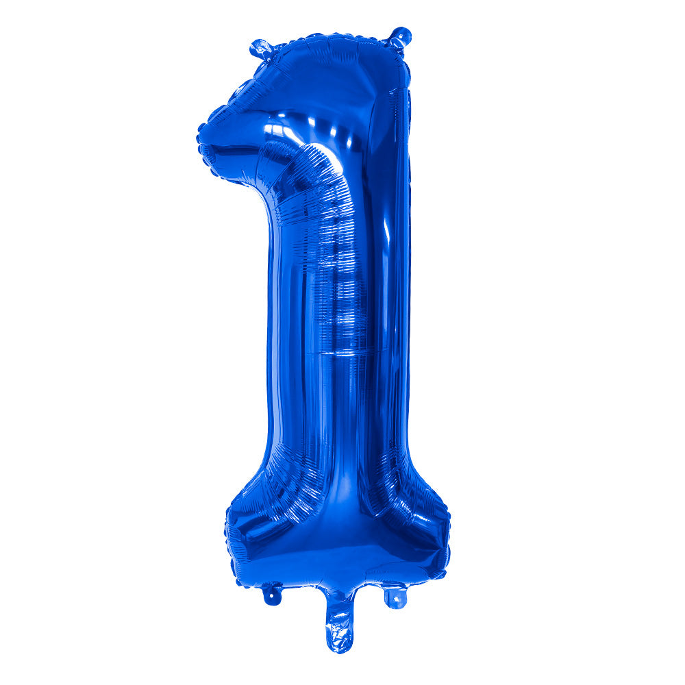 Ballon Chiffre 1 Bleu 86 cm - Géant Hélium