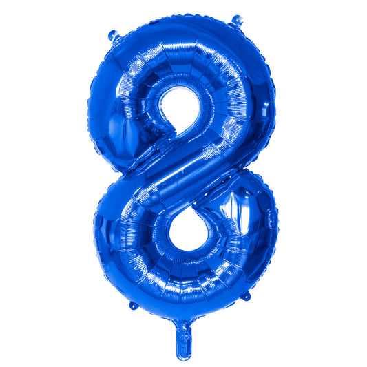 Ballon Chiffre 8 Bleu 86 cm - Décoration Fête et Anniversaire