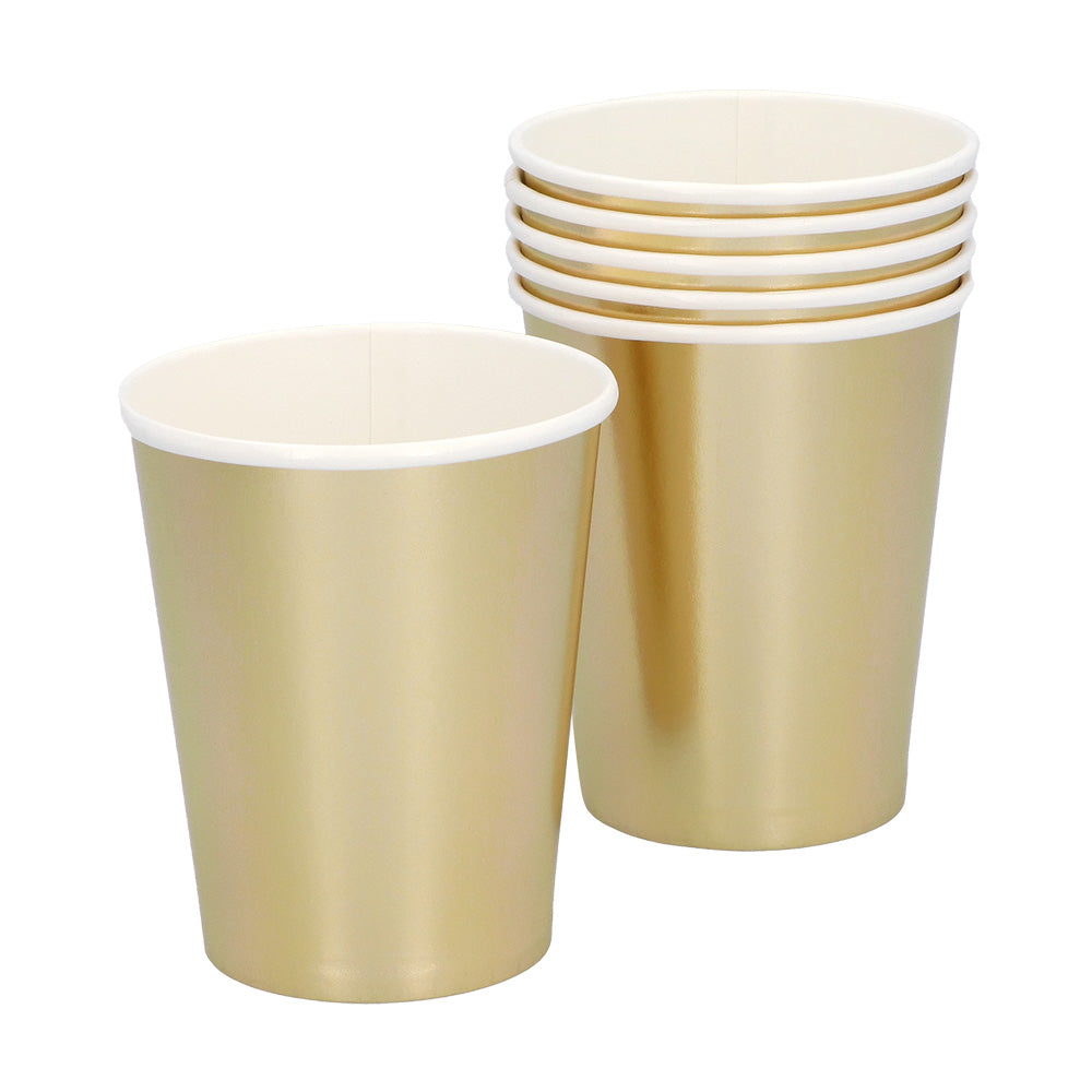 Gobelet Carton 25cl Or - Vaisselle Jetable Luxe