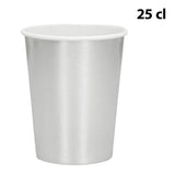 Gobelets Argentés Scintillants 25cl - Lot de 6 pour Fêtes