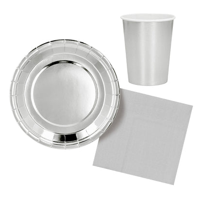 Gobelets Argentés Scintillants 25cl - Lot de 6 pour Fêtes