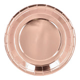 Assiettes Rondes Rose Gold Métallisé Ø23cm - Lot de 8