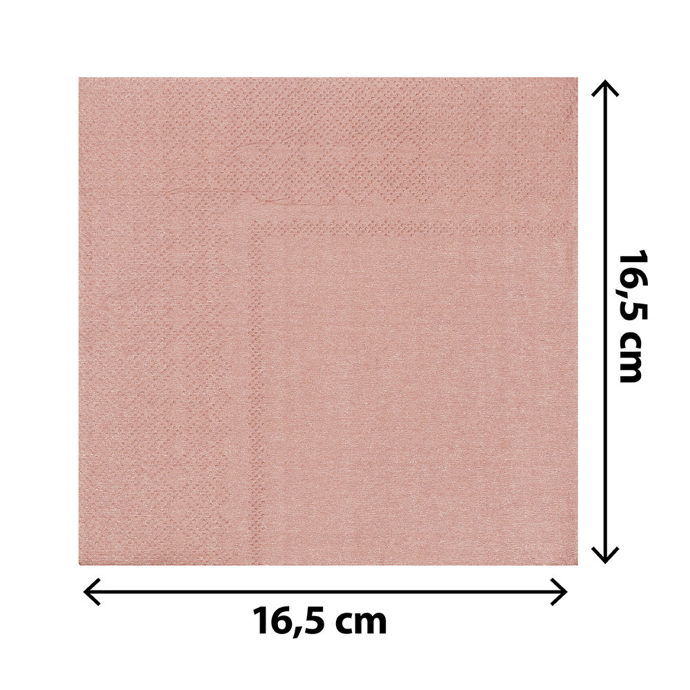 Set de Table Rose Gold 24 pièces - Assiettes, Gobelets et Serviettes