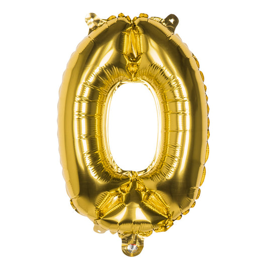 Ballon Chiffre 0 Or 66 cm - Décoration Fête Anniversaire