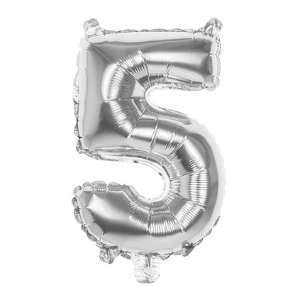 Ballon Géant Chiffre 5 Argent 66 cm - Décoration Fête