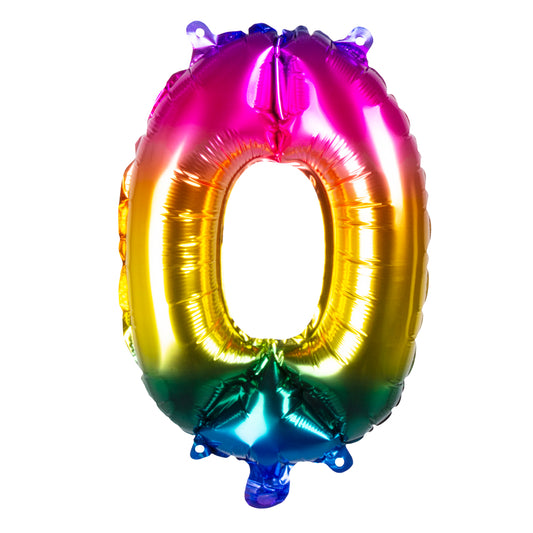 Ballons Chiffres Arc-en-ciel 0 et 40 - Décoration Fête Colorée