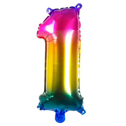 Ballon Chiffre 1 Arc-en-ciel Géant 86 cm - Fête