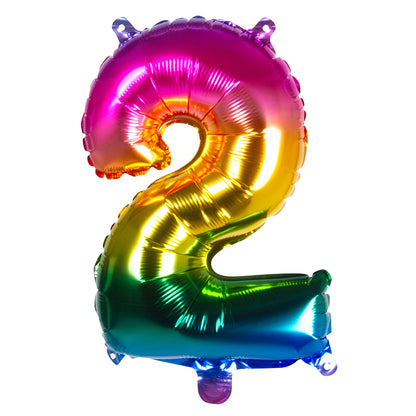 Ballon Géant Chiffre 2 Arc-en-Ciel - Décoration Fête