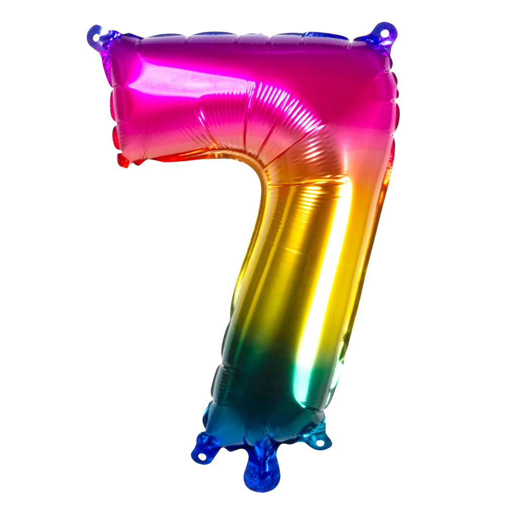Ballon Chiffre 7 Arc-en-Ciel Géant - Décoration Fête Anniversaire