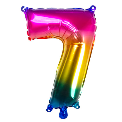 Ballon Chiffre 7 Arc-en-Ciel Géant - Décoration Fête Anniversaire