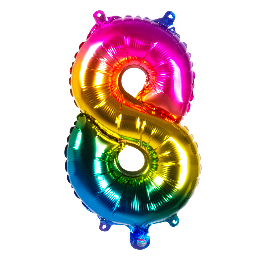 Ballon Chiffre 8 Arc-en-ciel - Décoration Anniversaire Géante