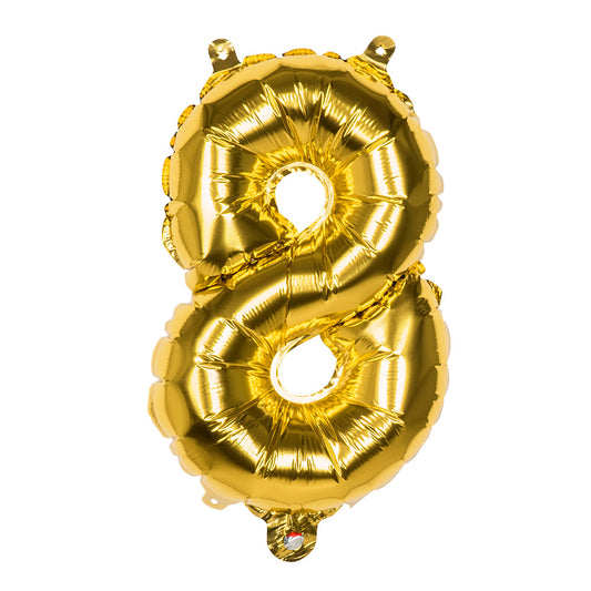 Ballon Chiffre 8 Or Géant - Décoration Anniversaire 30 ans