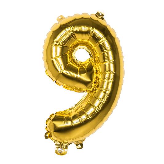 Ballon Chiffre 9 Or - Décoration Fête et Anniversaire