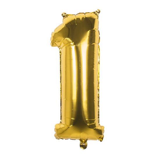 Ballon Géant Chiffre 1 Or - Décoration Fête Anniversaire