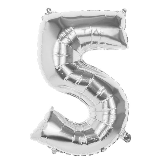 Ballon Géant Chiffre 5 Argent - Décoration Fête & Anniversaire