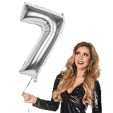 Ballon Chiffre 7 Argent Géant - Décoration Fête
