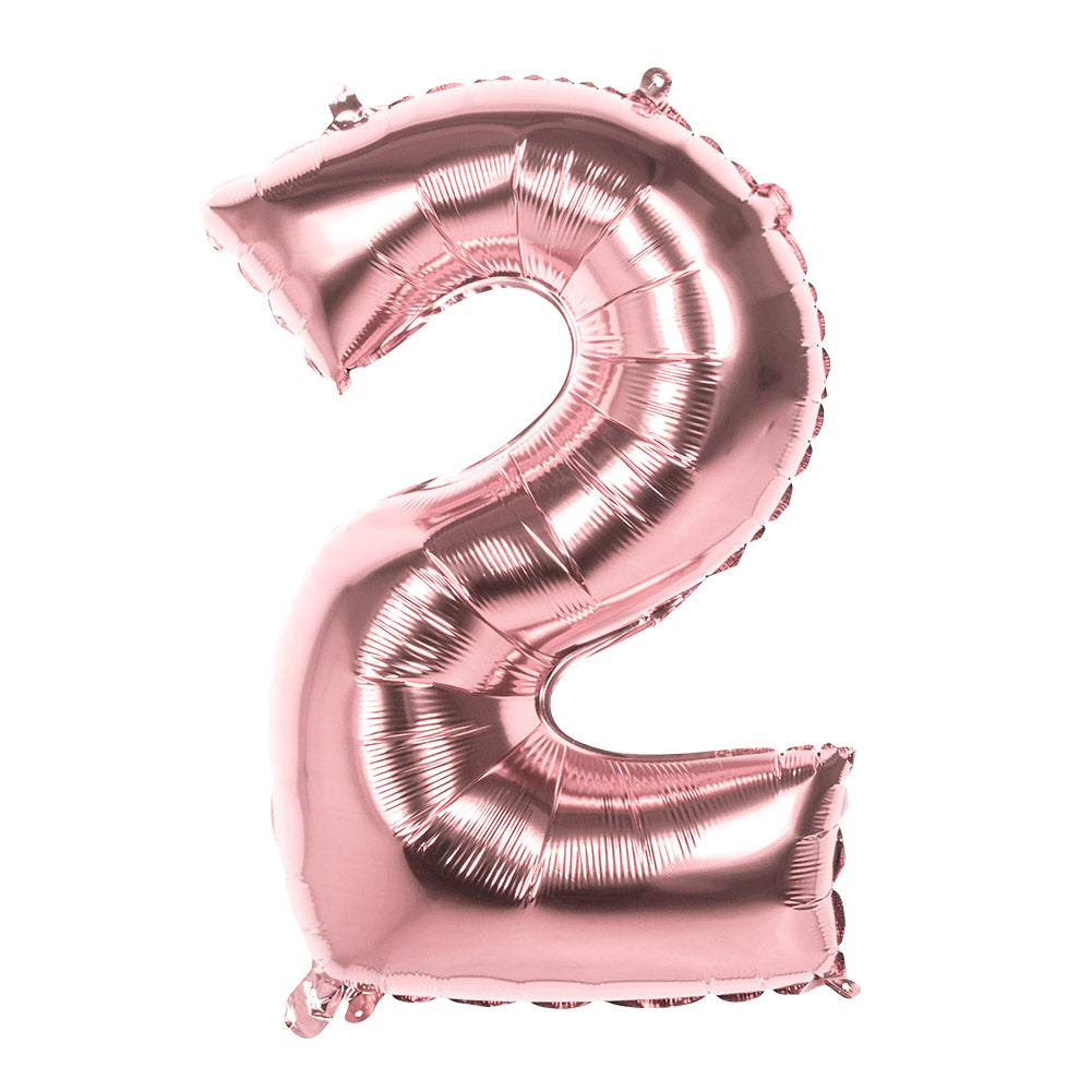 Ballon Chiffre 2 Rose Gold Géant - Décoration Anniversaire