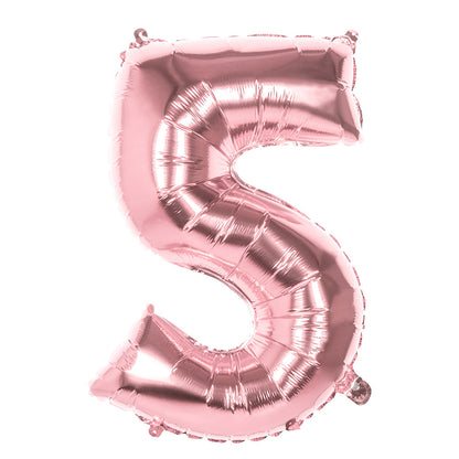 Ballon Chiffre 5 Rose Géant - Decoration Fête et Anniversaire