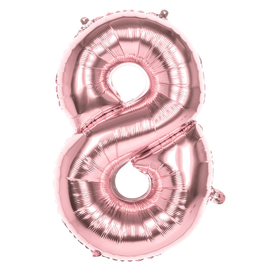 Ballon Chiffre 8 Rose Géant - Décoration Anniversaire Fête